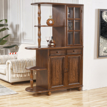 American Countryside Solid Wood Wine Cabinet Partition Cabinet Door Hall Cabinet Door Hall Cabinet minimalist Guan Guan Cabinet Large Capacity Containing Cabinet
