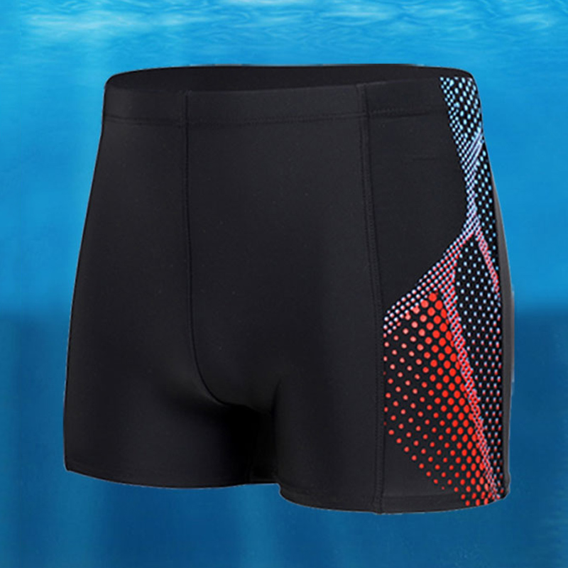 Swimming trunks men's hot spring anti-embarrassment large size men's swimming trunks boxer swimming trunks quick-drying professional boys swimming pool beach