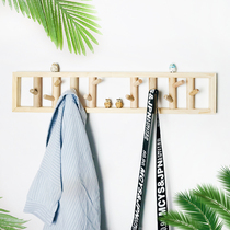 Nordic Log Manual Hook Hung Hanger Min Juku Hood Hood Hook Creative Genguan Wall-mounted Living-room Wall In Door Decoration