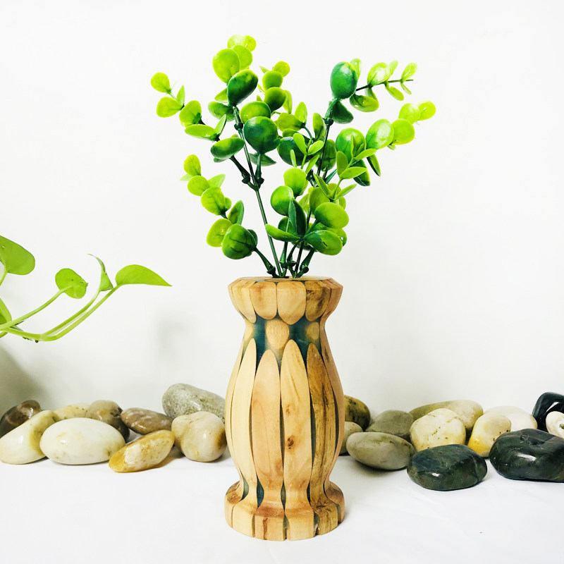 Homestay handmade log resin hydroponic Chinese flower arrangement home accessories table decoration drying flower creative flower device