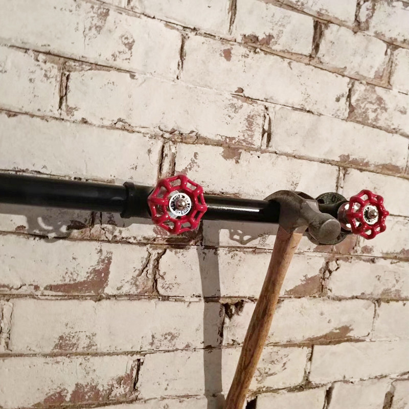 Creative homestay valve handwheel decorative coat hook industrial style water pipe hook nostalgic porch wall hanger