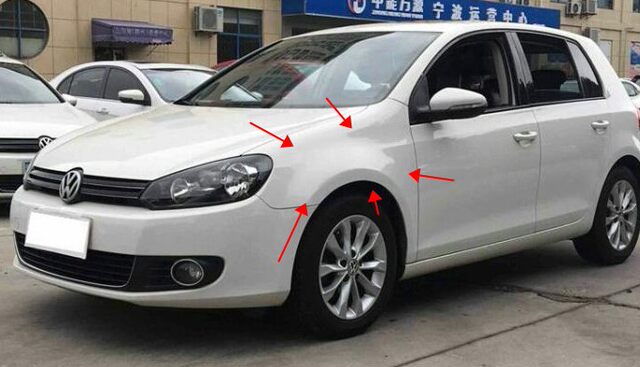 Suitable for Golf 6 Golf 7 Fender Front Fender Painted Sheet Metal Parts Left and Right Fender Front Shoulder