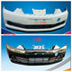 Venucia D50R50 Front and Rear Bumper Covers for Sedan and Hatchback, Three-Layer Painted Front and Rear Bumper Protectors