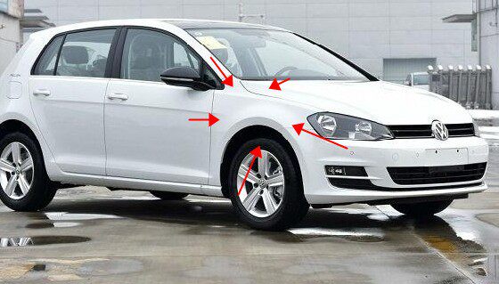 Suitable for Golf 6 Golf 7 Fender Front Fender Painted Sheet Metal Parts Left and Right Fender Front Shoulder