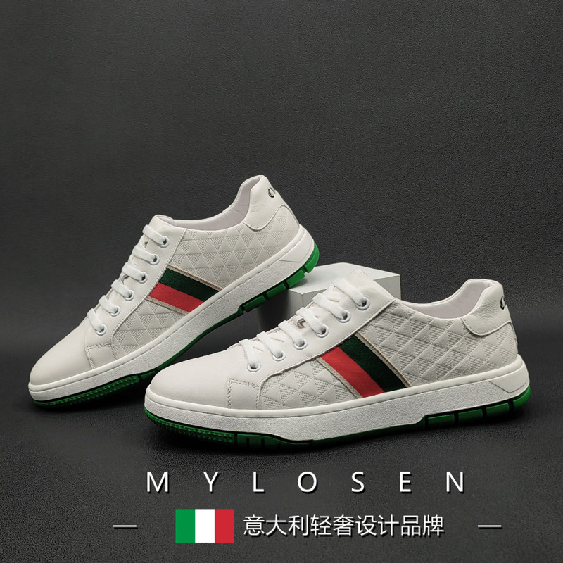 Mylorson's New Luxury Sneakers, Genuine Leather Casual Shoes for Men, Lightweight and Versatile First-Layer Cowhide Sports Shoes for Men