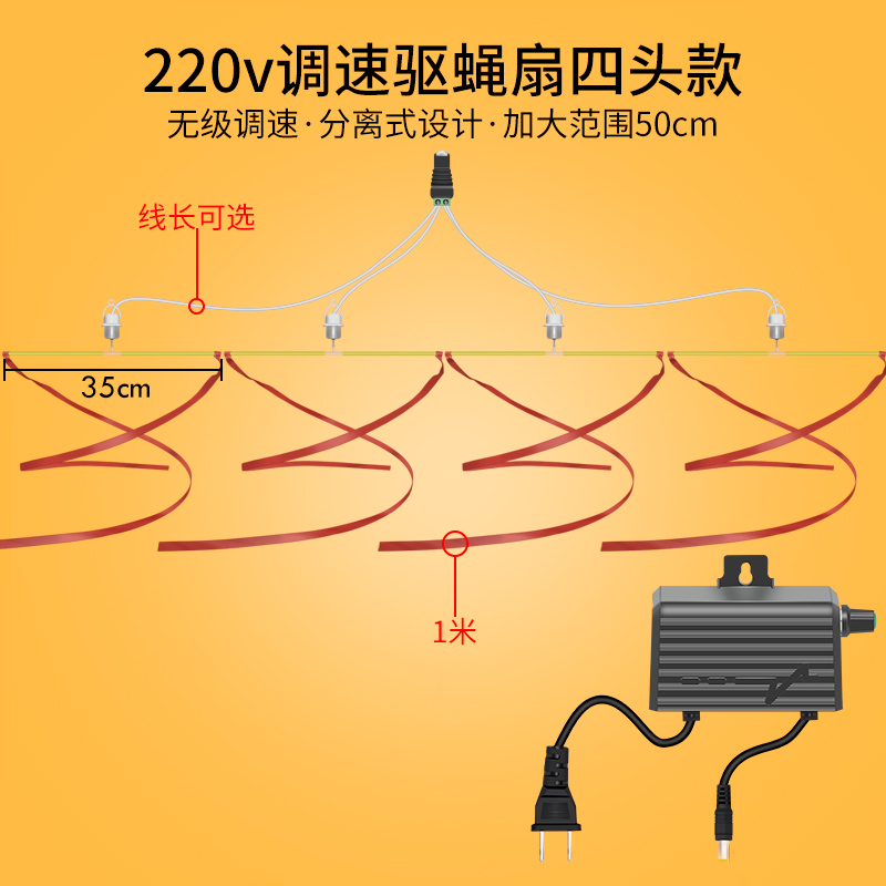New Halogen Vegetable Shop Dump Fly Cooked Food Shop Catch Fly Fan Small Ceiling Fan Stall Mosquito Repellent Ceiling Fan Kitchen for Fly Repellent
