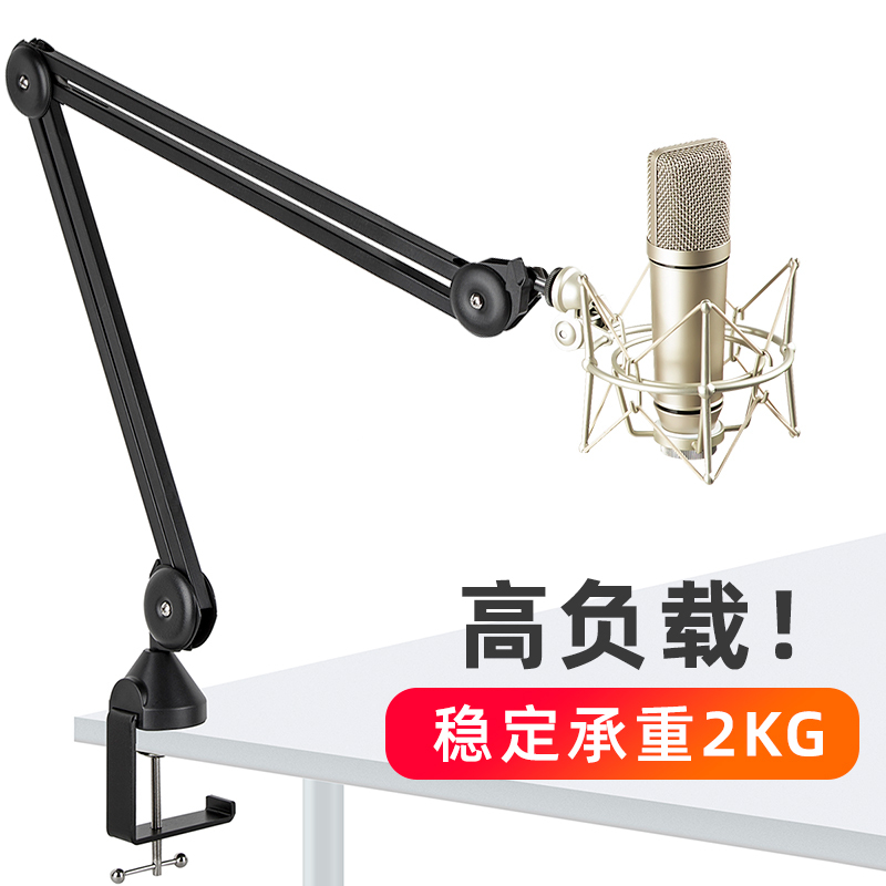 Extended and Weighted Microphone Boom Arm Stand for Røde, Neumann 103/U87 Microphone Holder Stand
