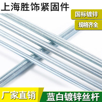 4 8 level 8 8 level 12 9 level galvanized national standard 1 meter tooth bar screw white zinc full tooth screw M6M10M12M16
