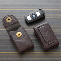 BMW car key bag Jane about Korean version genuine leather mens lock spoon bag containing Baotou layer of cow leather personality wearing leather strap