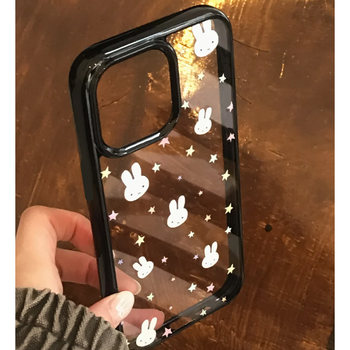 Star Miffy Rabbit Suitable for iPhone 15 Pro Max Phone Case Apple 17Pro New Model 16Promax Cute Cartoon 13 Fun 12 Protective Case 11 Transparent Acrylic 14Plus Anti-Drop