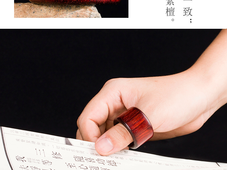 Bague homme       en Palissandre Huanghuali - Ref 3087169 Image 17