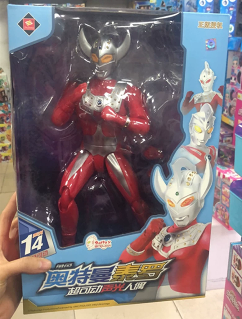Ультра, Ultraman Tiga с подсветкой и музыкой, кукла, трансформер, подвижная игрушка, новая коллекция, Супермен