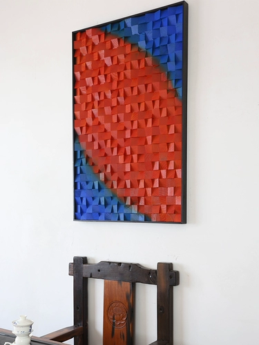 Современное легкое роскошное крыльцо Гостиная Трехмерная висящая живопись Сплошная троянская фоновая стена