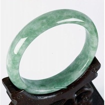 Natural jade color Wangfu real jade bracelet for women Guizhou Cui light green floating flower jade bracelet for girls