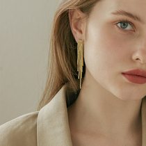 Face thin earrings 2021 New tricko women earrings temperament tassel long retro sterling silver round face earrings stud earrings