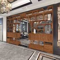 Moon door leisure villa partition porch cabinet living room Zen new Chinese style modern moon door antique frame