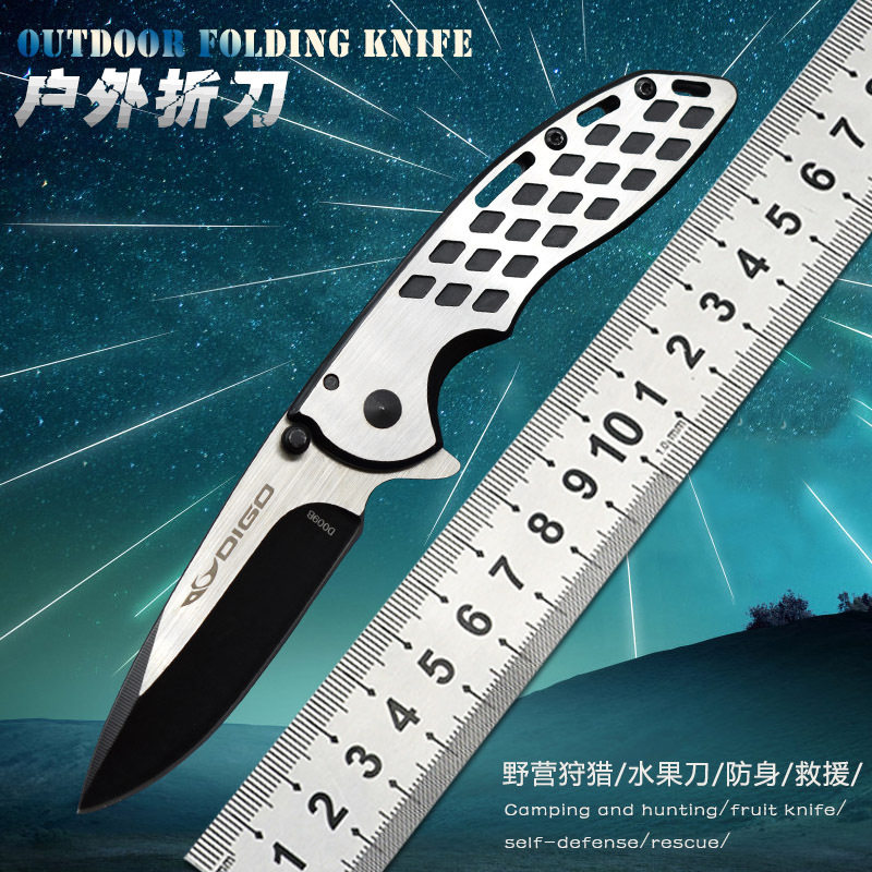 Outdoor High Hardness Small Knife Field Anti-Body Tritium Gas Knife Carry-on Knife Open-Edge Folding Knife Wolf knife Knife Folding Knife