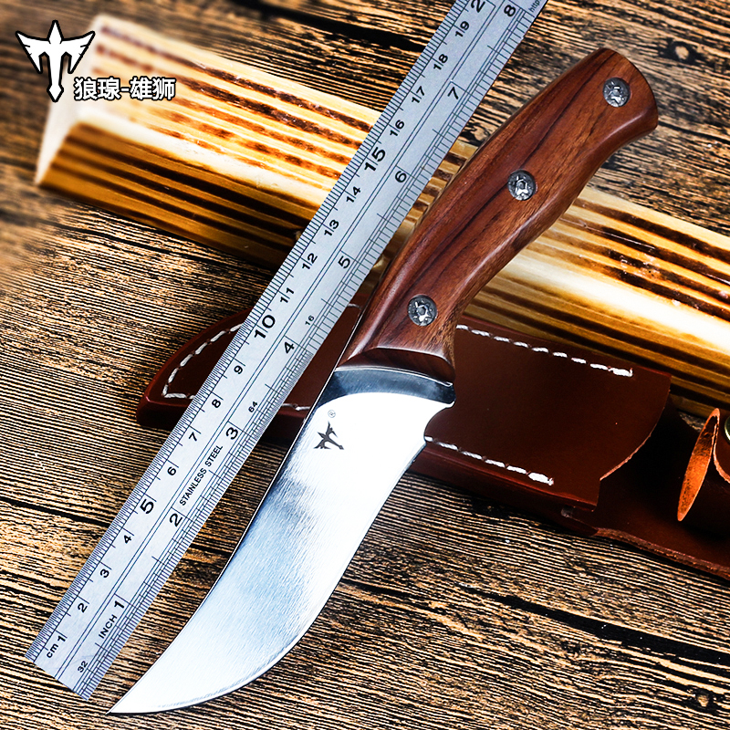 Wolf OUTDOOR SMALL KNIFE FIELD COURTING MILITARY KNIFE TACTICAL HIGH HARDNESS KNIFE CUTTER ANTI-BODY COLD WEAPON WILDERNESS CARRY