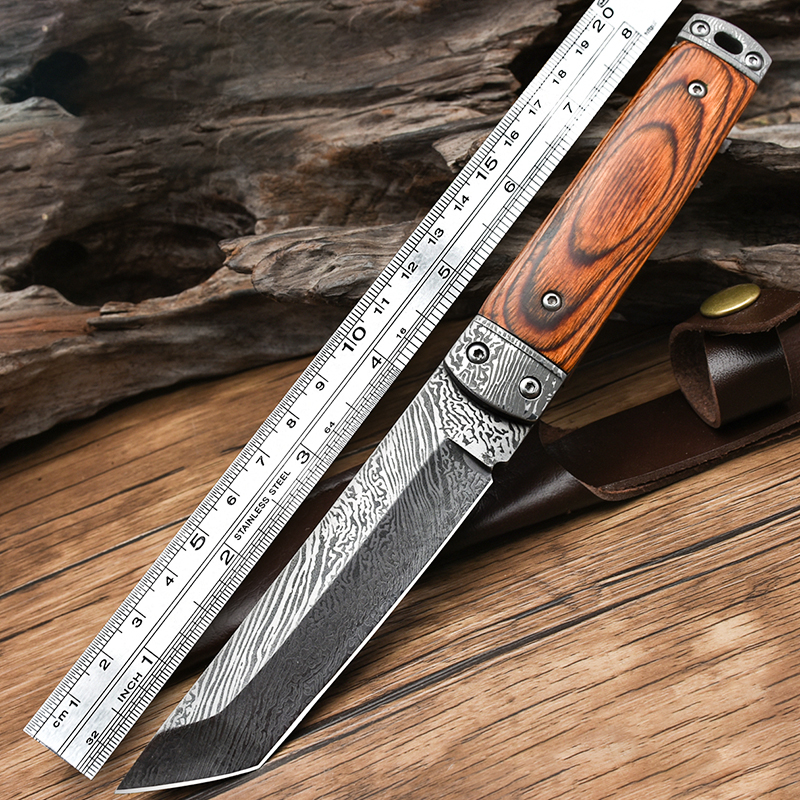Gfight Tactical Knife Open Blade Knife anti-body Cold Weapon Tritium Gas Knife Carry-on Knife Outdoor Small Knife Straight Knife Wolf