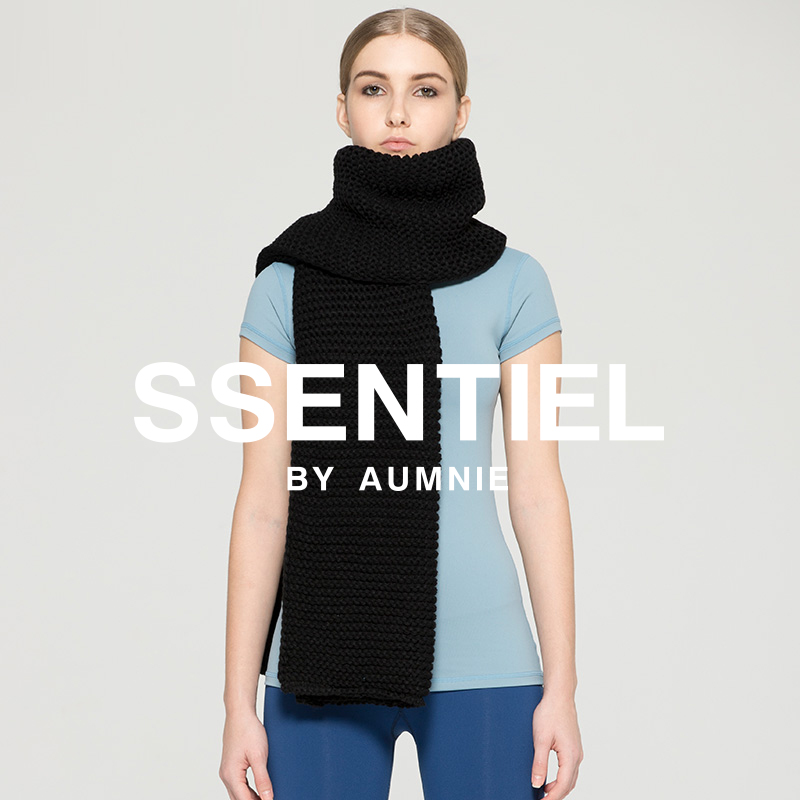AumNIE Auminisu wool stretch width scarf knit thick stick warm casual fashion versatile environmental accessories
