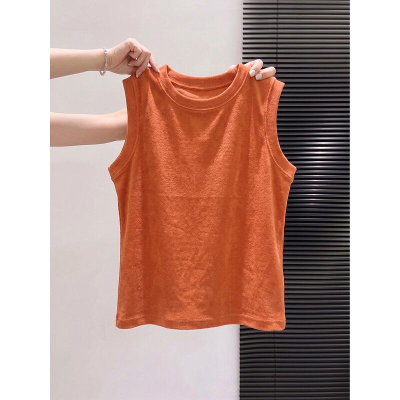 Dopamine Sunset Orange Camisole for Women, Summer Outerwear, Petite, Slim Fit, Thai Style, Stunning Sleeveless Top