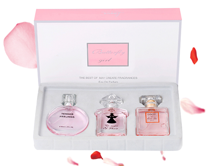 Toàn bộ số lượng vận chuyển Bán buôn nữ sinh tự nhiên hoa tươi và trái cây Eau de Toilette đặt 3 chai quà tặng hộp 90ml - Nước hoa nước hoa hugo boss