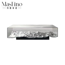MSFN Morden Modern Design Creative Art GRP Transparent Wave Irregular Square several talks to receive tea table