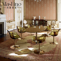 Masfino Italy Edra Table Living Room Household Irregular Oval Table Round Table Table Light Luxury