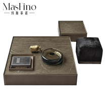 Masfino Italian Minimal Office Marble Tea Lightly Luxury Modern Living Room Household Small Saddle Peel