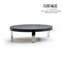 MSFN Modern Design Creative Fashion Glass Metal Round Tea Table Coffee Table Living Room Villa-Like Board Room Hotel