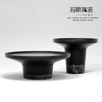 MSFN minimalist modern designer creative metal top round high and low tea table edge several coffee table living room home