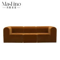 Masfino Nordic minimalist Goose Down Coke sugar Thrones modern living room exhibition hall gallery Multi-person combined sofa