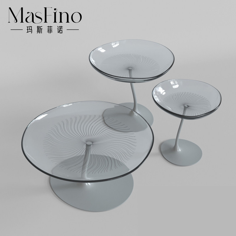 Masfino Modern Simple Round Acrylic Mushroom Umbrella Molding Tea Several Living Room Household Clothing Shop