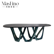 Masfino Eurostyle Stainless Steel Metal Bracket Profiled Table Marble Table Tennis Red Black Custom Table