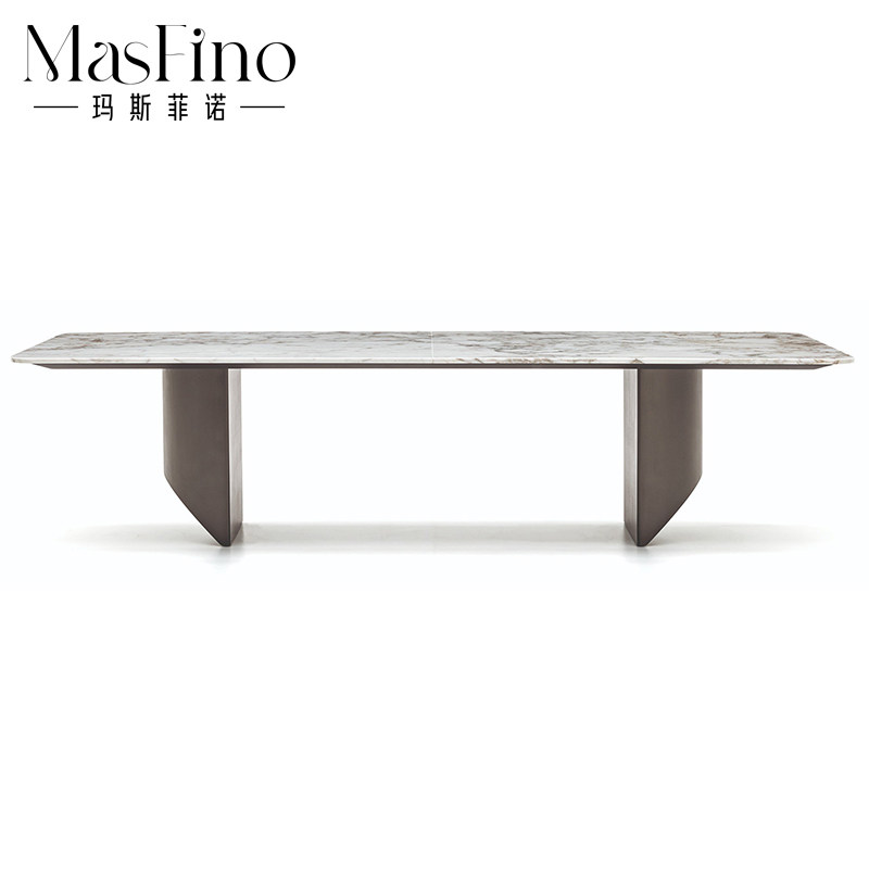 Masfino Modern Simple Designer Solid Wood Marble Table Household Living Room
