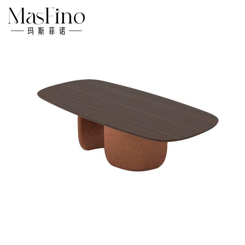 Masfino Nordic Modern Creative Fashion Solid Wood Marble Round Dining Table Restaurant House Meeting Table