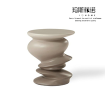 Masfino Modern Designer Rochburg Tea Table Brief Spiral Sides A Few Living Room Nets Red Art Round Short Stool