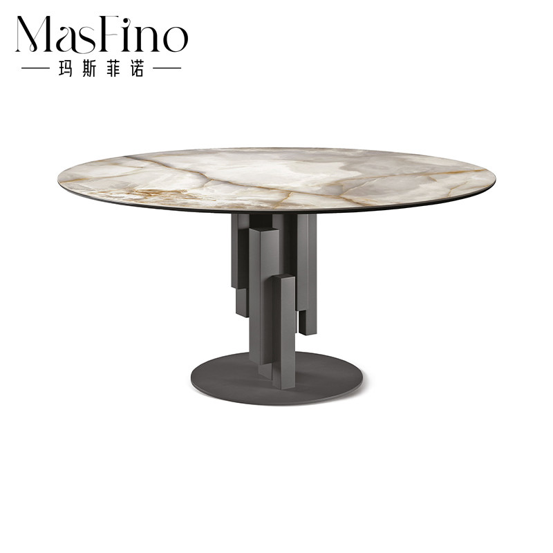 Masfino Nordic Desk Designer Modern Table Solid Wood High-end Marble Table Roundtable Coffee Table