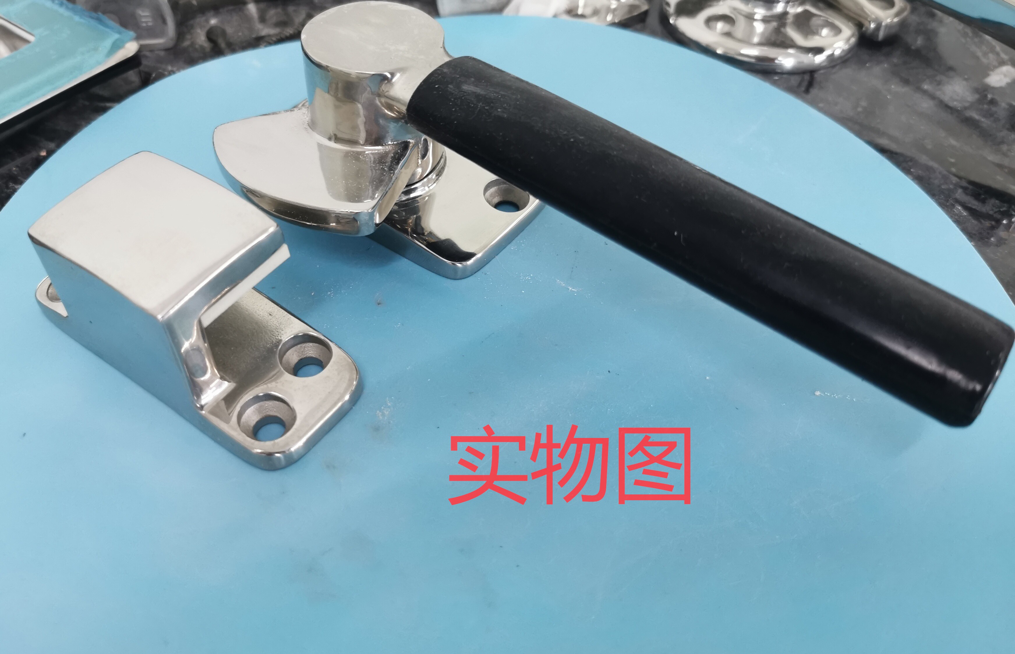 304 Stainless Steel Heavy Duty Press Type Industrial Rubber Sleeve Handle Handle Locking Seal Buckle