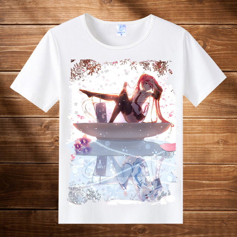 Hẹn hò chiến đấu lớn T-Shirt năm con sông road bốn series là mười hương phim hoạt hình anime xung quanh quần áo nam giới và phụ nữ vòng cổ ngắn tay áo hình dán sticker
