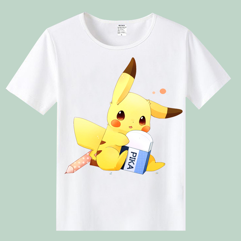 Pokemon Elf Poco Giấc Mơ Phim Hoạt Hình Anime Quần Áo Pokemon Pikachu Ngắn Tay Áo T-Shirt hình dán sticker dễ thương
