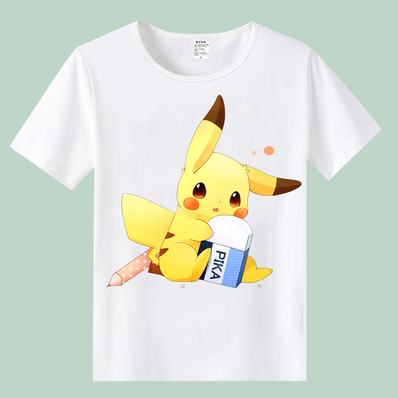 Pokemon Elf Poco Giấc Mơ Phim Hoạt Hình Anime Quần Áo Pokemon Pikachu Ngắn Tay Áo T-Shirt