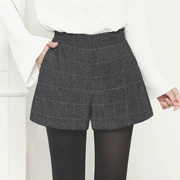Quần short nữ mùa đông 2017 mới thu đông và len cao eo mặc cho mẹ trung niên size lớn quần len dày