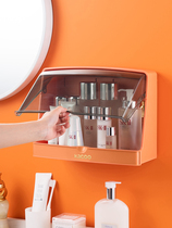 Washstand shelve shelve Wall-mounted Cosmetic containing box Perforated Bathroom Toilet Wash-face Handstand Terrace Containing shelf