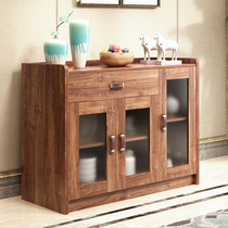 Tea cabinet tea cabinet office non-full solid wood side cabinet simple living room cabinet against wall storage kitchen storage cabinet