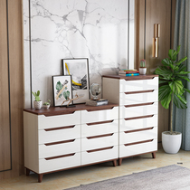 Cabinet of drawers solid wood color storage cabinet simple modern Nordic bedroom chest cabinet Cabinet cabinet drawer drawer cabinet