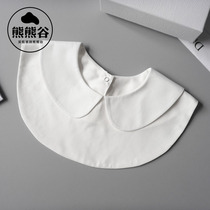 Pan Peter doll collar fake collar Womens spring and autumn winter Korean version of the wild cute round collar decorative collar white fake collar