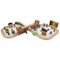 Special price rail wooden track set compatible wooden magnetic small train brio track special clearance