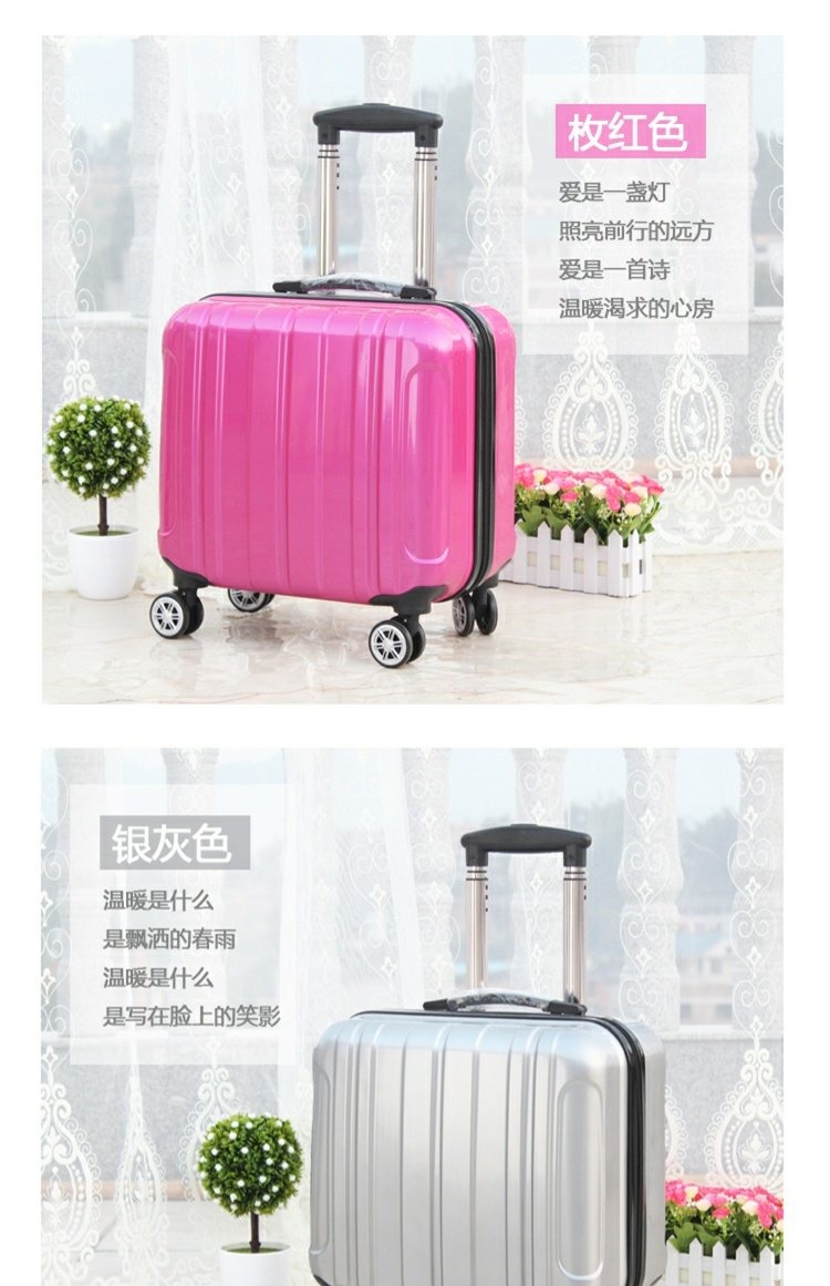 Logo tùy chỉnh 18 inch caster vali nhỏ nữ xe đẩy trường hợp nam lên xe khung vali học sinh hành lý trẻ em vali lock and lock