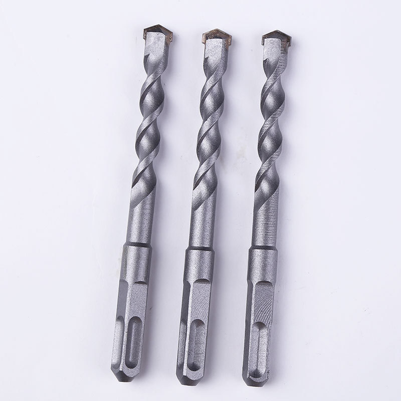 Electric hammer drill alloy drill bit stone concrete impact drill lengthened through the wall square handle round handle punching through the wall